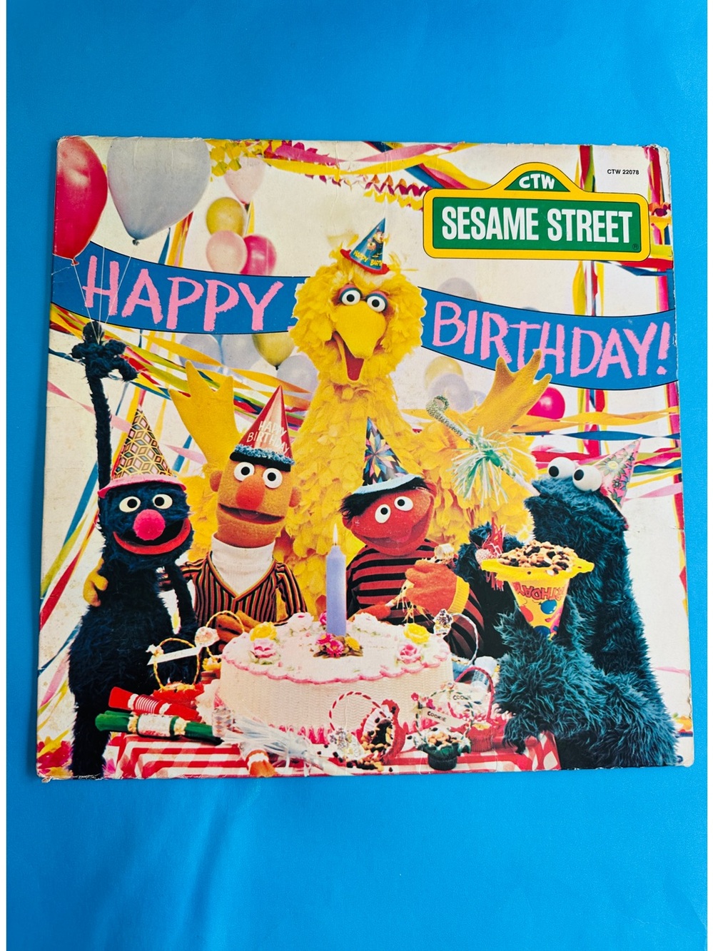 Sesame Street Happy Birthday Vintage 1977 CTW 12” LP Vinyl Record Muppets Cover
